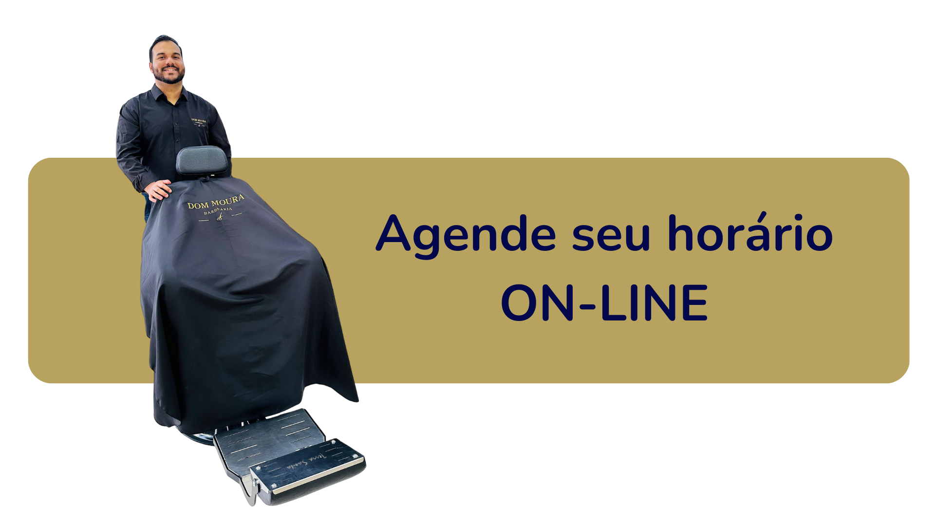 Interior da Dom Moura Barbearia